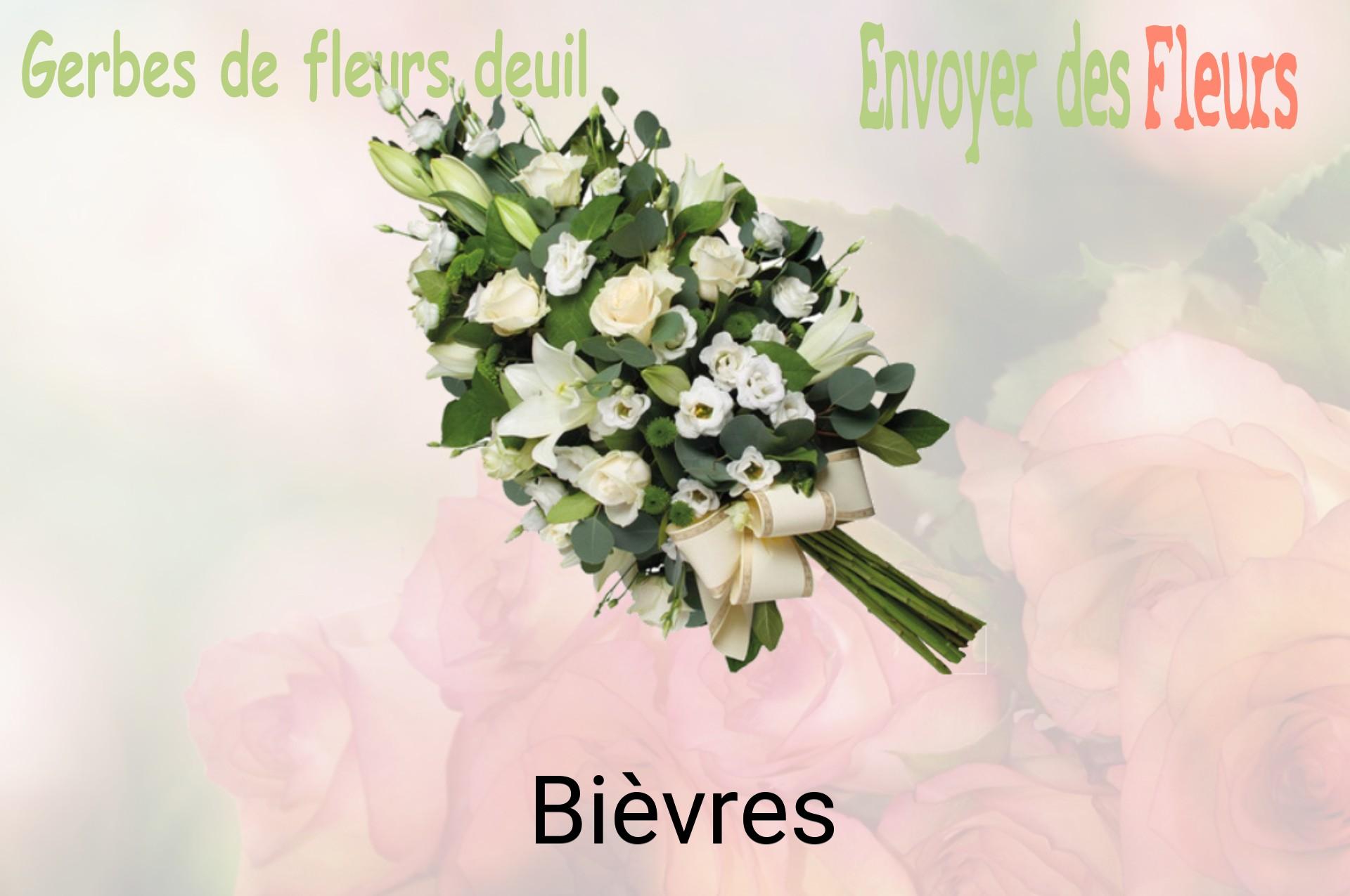 Gerbe de fleurs de deuil livrée à Bièvres